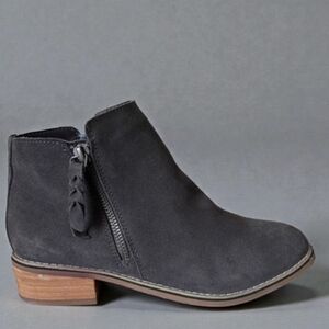Blondo Gray Suede Waterproof  Ankle Boots